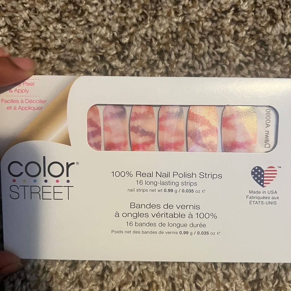 Color‎ Street Painted Dawn Nail Polish Strips Multi Color Marble FDS591 New